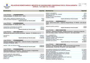 relación de beneficiarios e importes de subvenciones concedidas