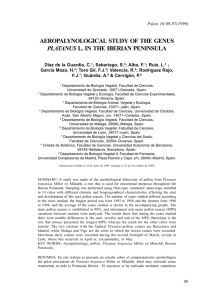 aeropalynological study of the genus platanus l. in the iberian