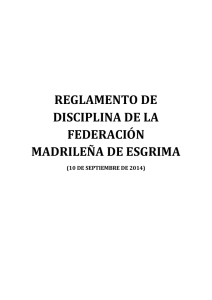Reglamento Disciplina - Federación Madrileña Esgrima
