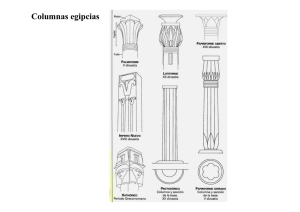 Columnas, recintos funerarios y templos egipcios