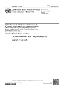 Ley Tipo de Defensa de la Competencia (2015) : Capítulo