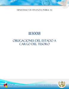11130018 Obligaciones del Estado a Cargo del Tesoro