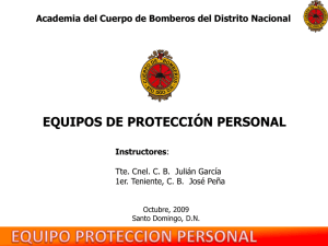 equipos de protección personal - Cuerpo de Bomberos de Santo