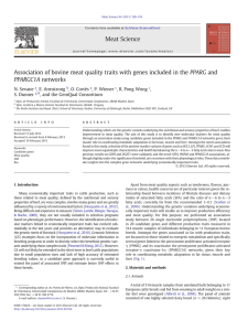 Association of bovine meat quality traits with genes included in the