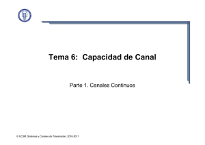 Tema 5: Capacidad de Canal Canales Continuos