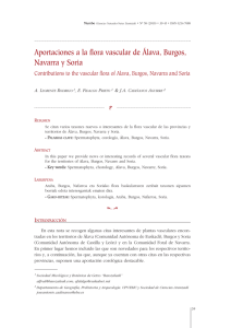 Aportaciones a la flora vascular de Álava, Burgos, Navarra y Soria