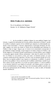 res publica amissa - Real Academia de Ciencias Morales y Políticas