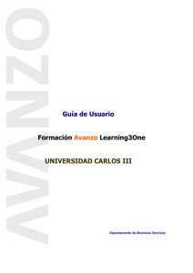 ŀ Guía de Usuario Formación Avanzo Learning3One UNIVERSIDAD