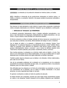 La artesanía y/o la producción artesanal en América Latina y el