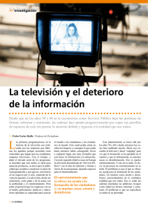 La televisión y el deterioro de la información