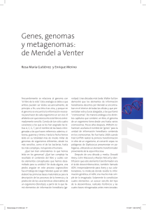 Genes, genomas y metagenomas: de Mendel a Venter