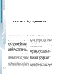 Entrevista a Diego López Medina