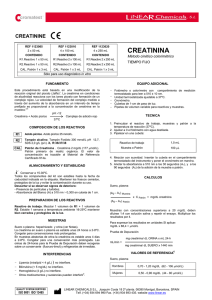 creatinina - LINEAR CHEMICALS