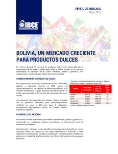 bolivia, un mercado creciente para productos dulces