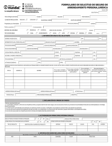 formulario de solicitud de seguro de arrendamiento persona jurídica