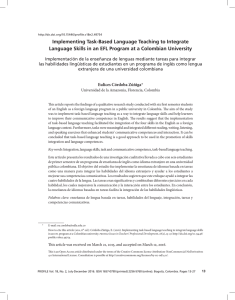 Implementing Task-Based Language Teaching to Integrate