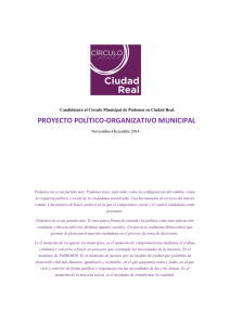 proyecto político-organizativo municipal