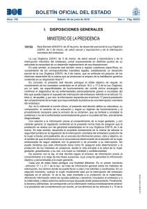 Real Decreto 825/2010 - Ministerio de Sanidad, Servicios Sociales