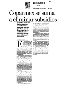 Coparmex se suma a eliminar subsidios