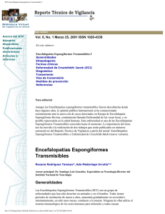 RTV-Encefalopatia Espongiformes Transmisibles I