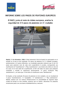 informe sobre los pasos de peatones europeos sobre los