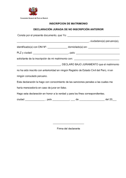 Declaracion Jurada De Matrimonio | modelo declaraci 243 n jurada para matrimonio civil Declaracion Jurada De Matrimonio | modelo declaraci 243 n jurada para matrimonio civil