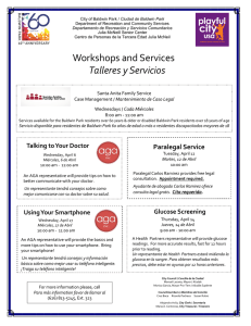 Workshops and Services Talleres y Servicios