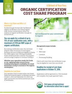 organic certification cost share program