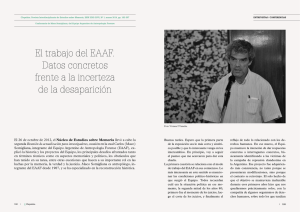 El trabajo del EAAF. Datos concretos frente a la incerteza de la