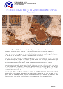 Investigación revela detalles del violento asesinato del faraón