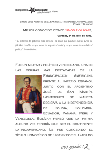 Síntesis del pensamiento de Simón Bolívar