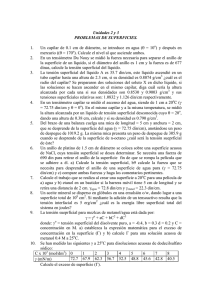 Unidades 2 y 3 PROBLEMAS DE SUPERFICIES. 1. Un capilar de