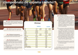 Cadete - Real Federación Española de Atletismo