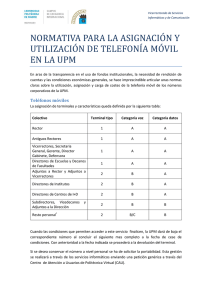 normativa para la asignación y utilización de telefonía móvil en la upm