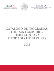 catálogo de programas, fondos y subsidios federales para