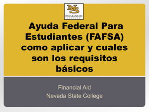 Ayuda Federal Para Estudiantes (FAFSA)