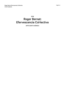 Roger Bernat: Efervescencia Col·lectiva