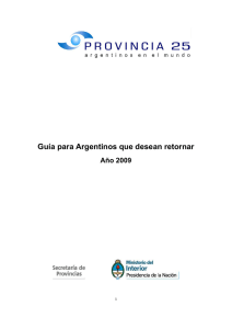 Guía para los Argentinos que desean retornar