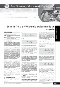VII Entre la TIR y el VPN para la evaluación de un proyecto