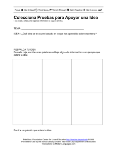 Collect Evidence to Support an Idea in Spanish