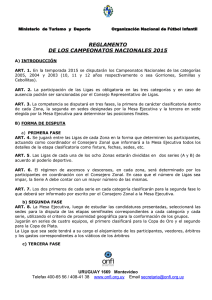Reglamento Campeonato Nacional 2015