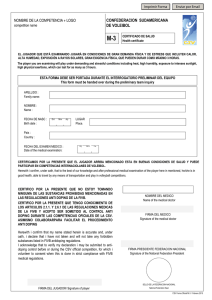M-3 Certificado de Salud - Confederación Sudamericana de Voleibol