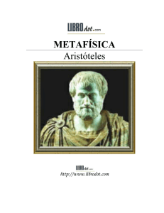 METAFÍSICA Aristóteles