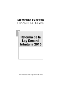 Reforma de la Ley General Tributaria 2015