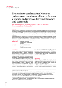 Tratamiento con heparina Na en un paciente con tromboembolismo