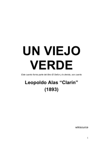 Alas Clarin, Leopoldo, UN VIEJO VERDE