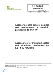Accesorios para cables aislados con conductores de aluminio para