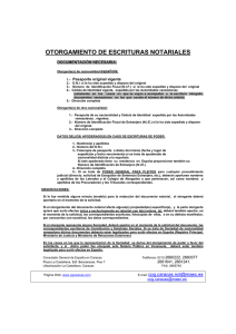 Requisitos para el otorgamiento de escrituras notariales