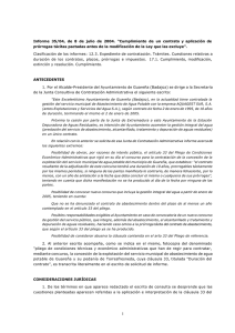 Informe 35/04, de 8 de julio de 2004. “Cumplimiento de un contrato