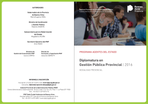 Diplomatura en Gestión Pública Provincial | 2016
